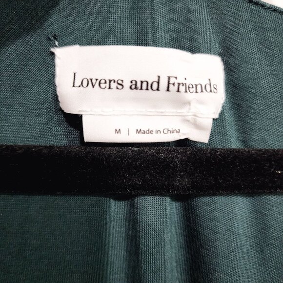 Lovers And Friends Sundance Maxi Dress V-Neck Knot Maxi Dress Size M Green - Picture 3 of 13